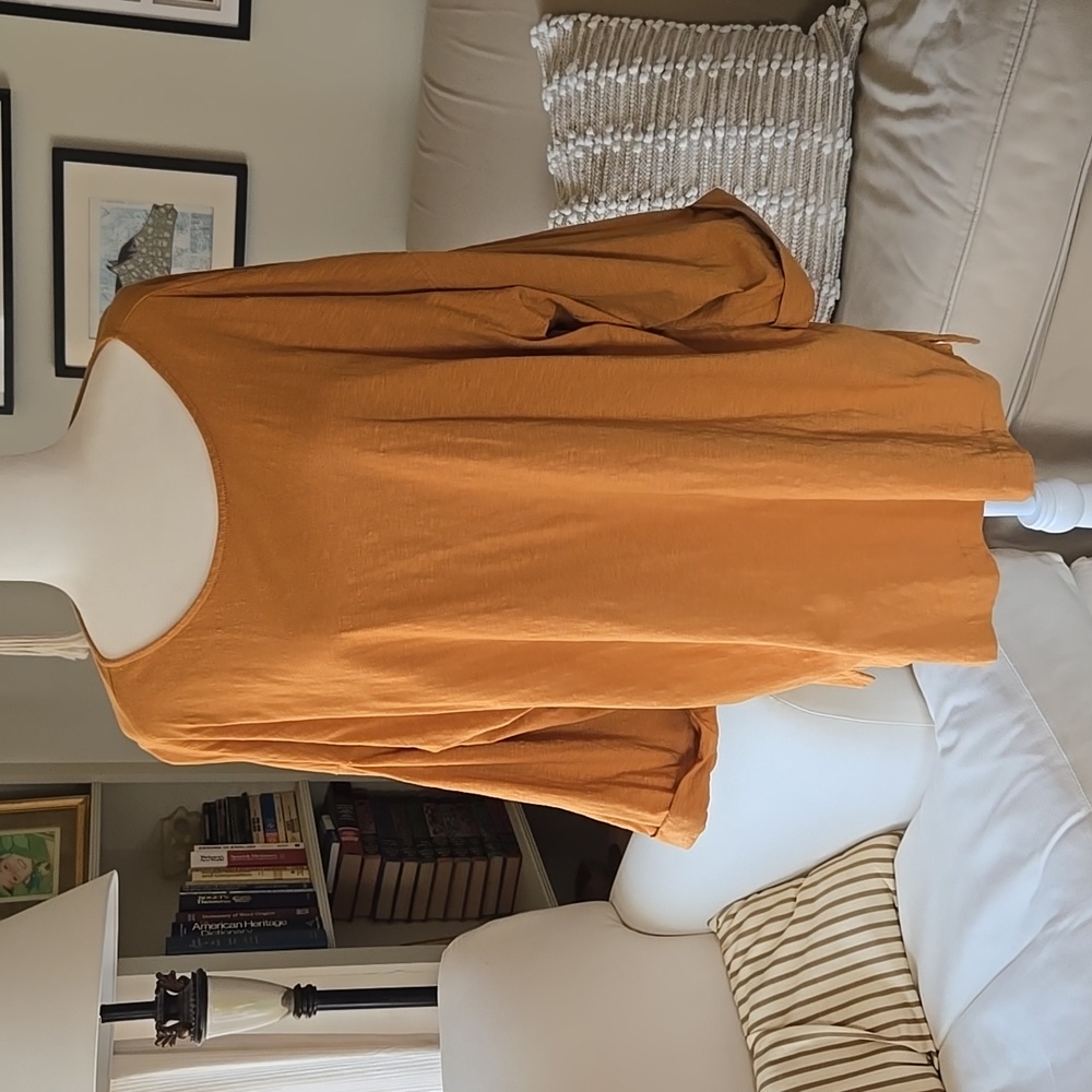 EUC Wms J Jill Mustard Cotton Tunic Size XL